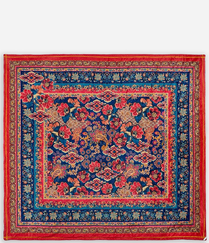 JOHNNY WAS Laurel Canyon Emanuela Cozy Reversible Throw Blanket