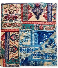 JOHNNY WAS Laurel Canyon Ivory Scarf Cozy Reversible Throw Blanket