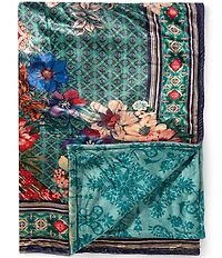 JOHNNY WAS Laurel Canyon Lorette Scarf Cozy Reversible Throw Blanket
