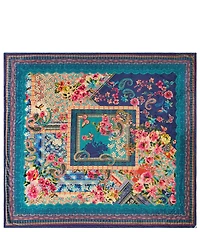 JOHNNY WAS Laurel Canyon Romana Floral Scarf Cozy Reversible Throw Blanket