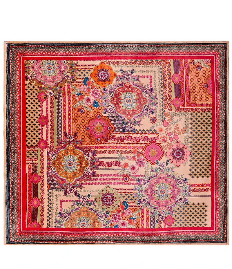 JOHNNY WAS Laurel Canyon Tami Scarf Cozy Reversible Throw Blanket