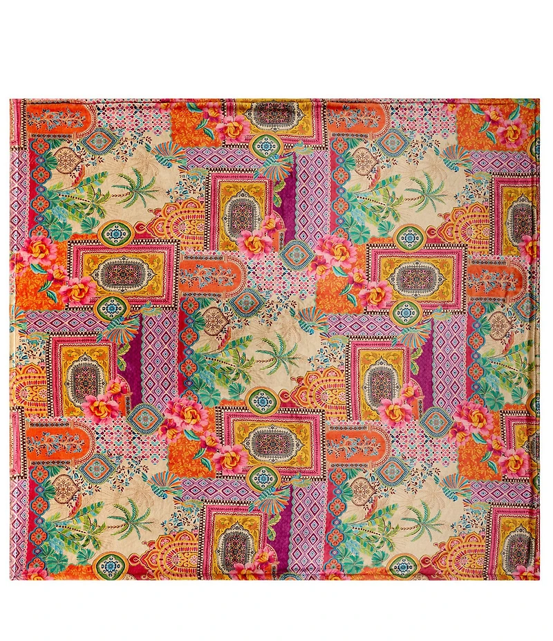 JOHNNY WAS Laurel Canyon Tami Scarf Cozy Reversible Throw Blanket