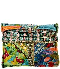 JOHNNY WAS Lavandula Scarf Cozy Reversible Throw Blanket