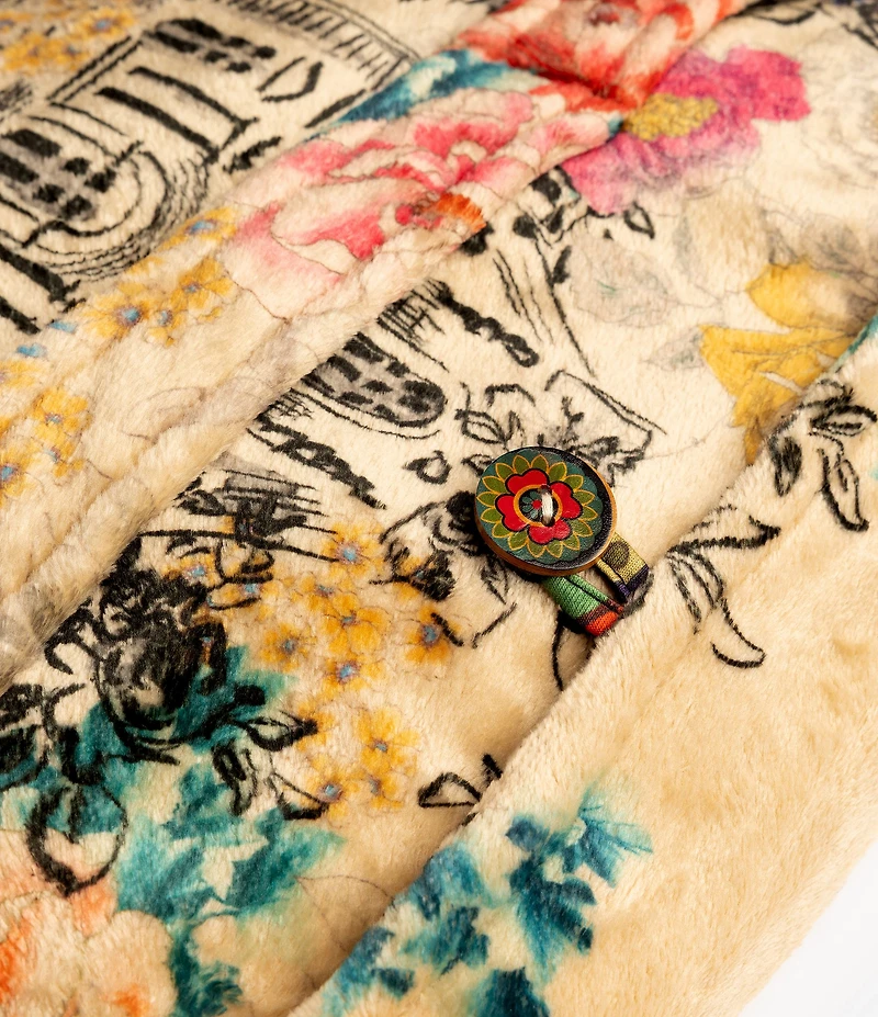 JOHNNY WAS Laville Reversible Travel Blanket