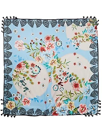 JOHNNY WAS Lewisia Print Silk Square Scarf