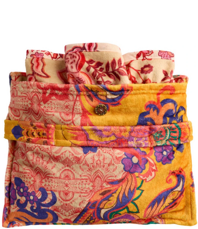 JOHNNY WAS Linea Scarf Reversible Travel Throw Blanket