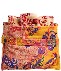 JOHNNY WAS Linea Scarf Reversible Travel Throw Blanket