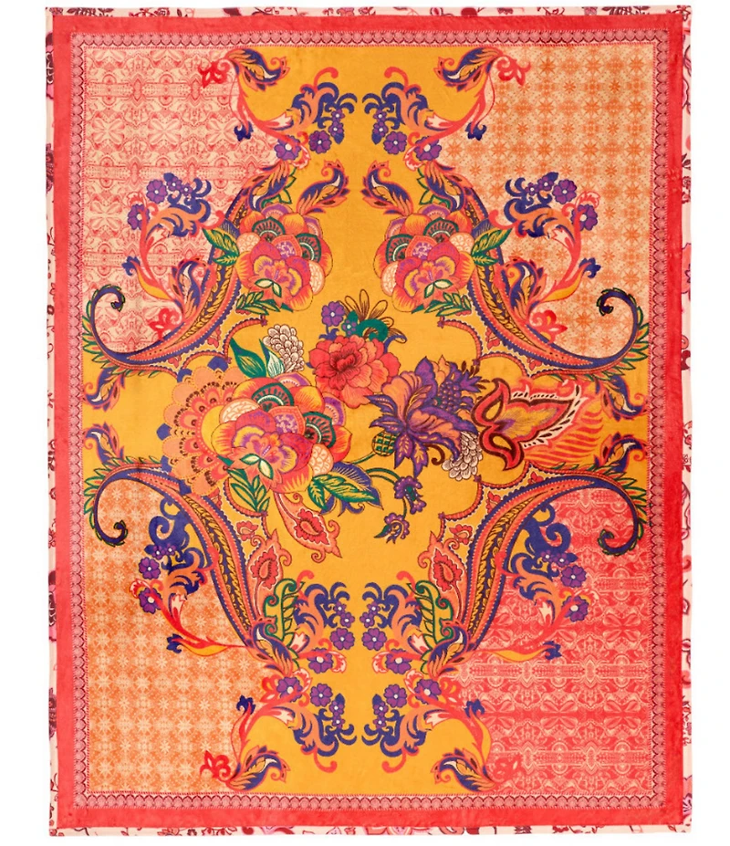 JOHNNY WAS Linea Scarf Reversible Travel Throw Blanket