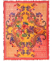 JOHNNY WAS Linea Scarf Reversible Travel Throw Blanket