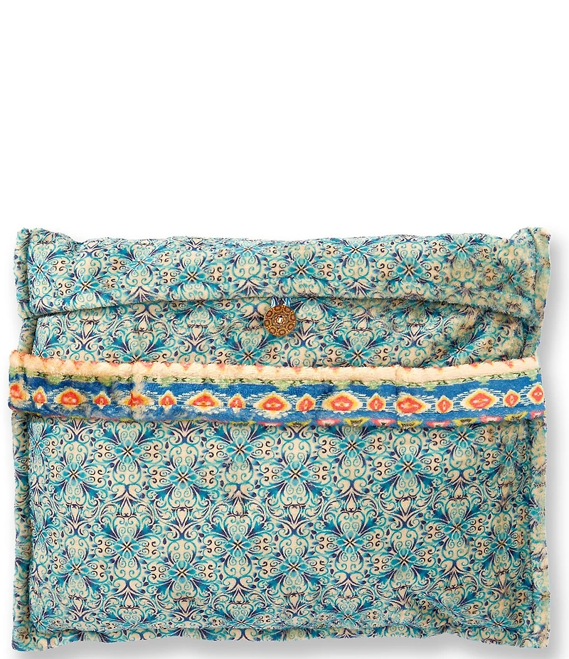 JOHNNY WAS Margery Scarf Reversible Travel Throw Blanket