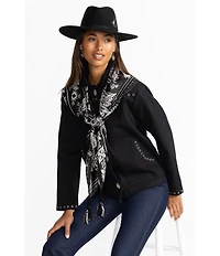 JOHNNY WAS Myna Printed Silk Square Scarf