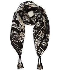 JOHNNY WAS Myna Printed Silk Square Scarf