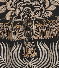 JOHNNY WAS Pajaro Bird and Floral Embroidered Crew Neck Long Sleeve Sweatshirt
