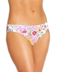 JOHNNY WAS Paula Reverse Pique Hipster Swim Bottom