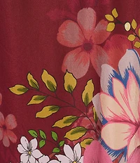 JOHNNY WAS Plus Margot Printed Silk V-Neck Long Sleeve Blouse