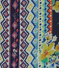 JOHNNY WAS Plus Size The Audrey Floral Scarf Print Silk Point Collar Long Sleeve Button-Front Shirt