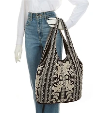 JOHNNY WAS Slouchy Linen Tote Bag