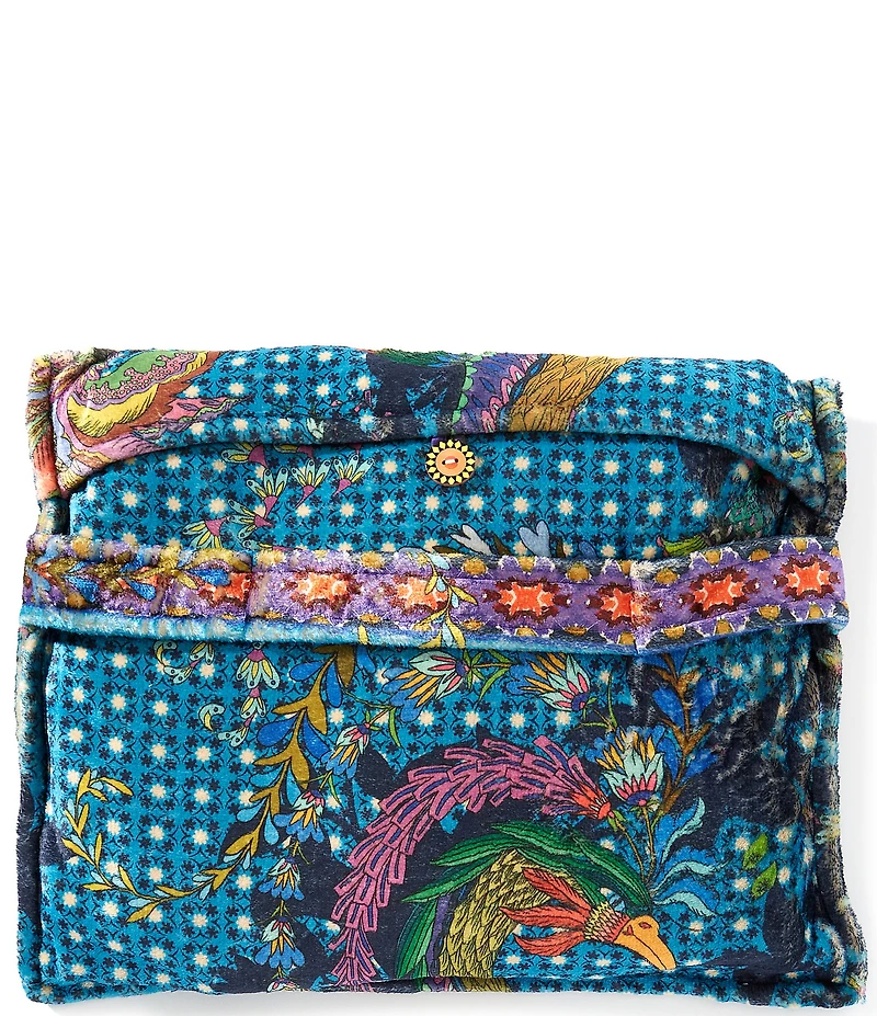 JOHNNY WAS Thalassa Travel Reversible Cozy Blanket