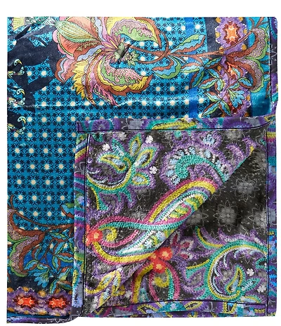 JOHNNY WAS Thalassa Travel Reversible Cozy Blanket