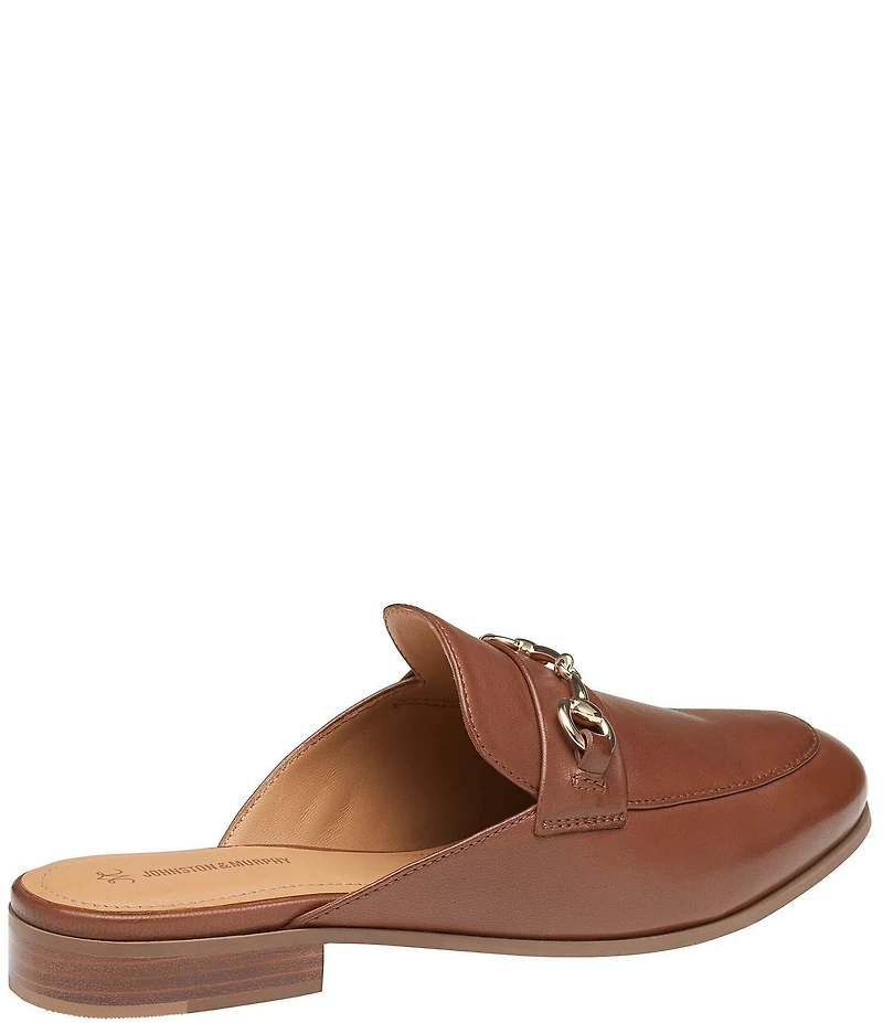 Johnston & Murphy Ali Bit Buckle Leather Mules