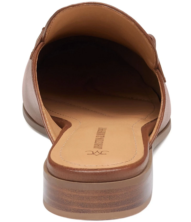 Johnston & Murphy Ali Bit Buckle Leather Mules