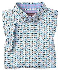 Johnston & Murphy Big Boys 8-20 Short Sleeve Rooster Print Shirt