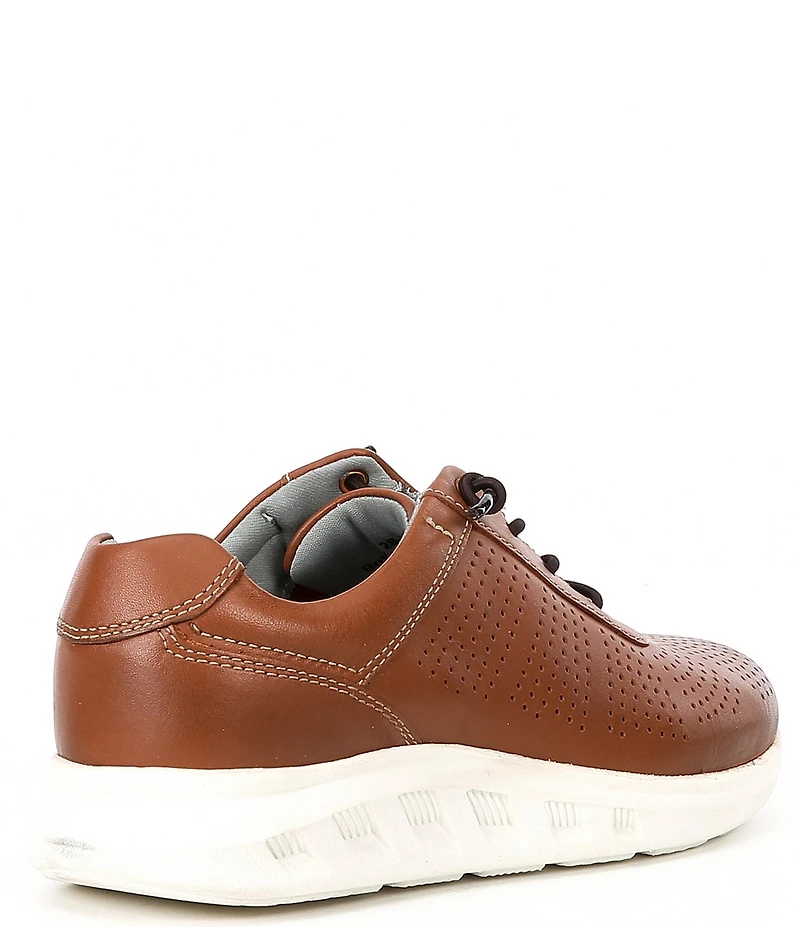 Johnston & Murphy Boys' Activate U-Throat Perforated Leather Lace Up Sneakers (Youth)