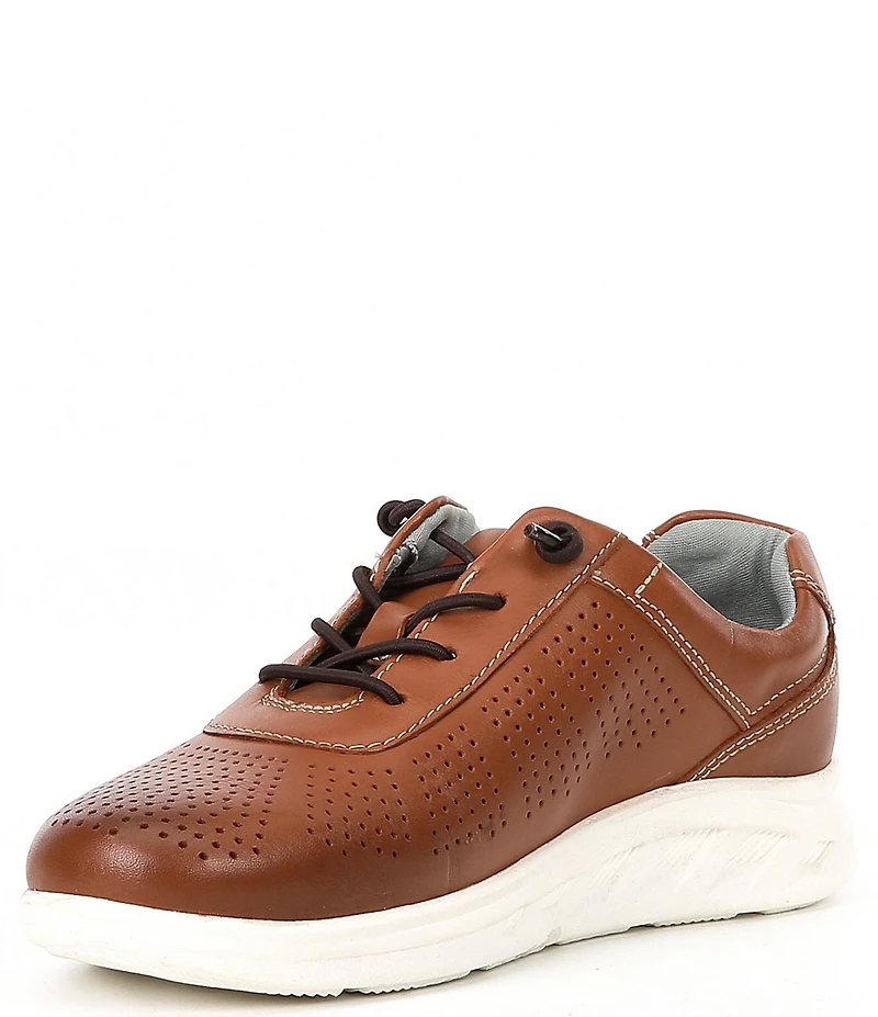 Johnston & Murphy Boys' Activate U-Throat Perforated Leather Lace Up Sneakers (Youth)
