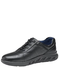 Johnston & Murphy Boys' Activate U-Throat Perforated Leather Lace Up Sneakers (Youth)