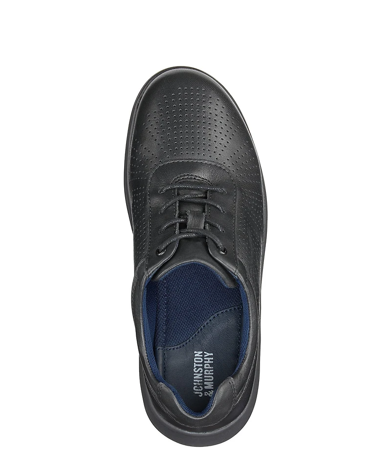 Johnston & Murphy Boys' Activate U-Throat Perforated Leather Lace Up Sneakers (Youth)