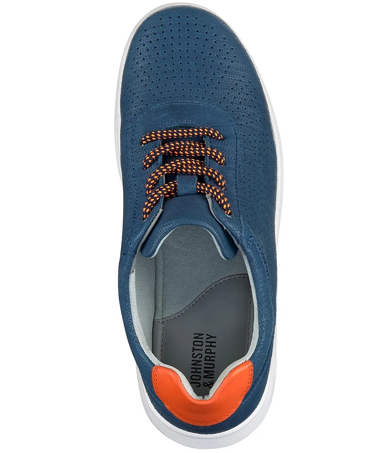 Johnston & Murphy Boys' Activate Perforated Leather U-Throat Lace Up Sneakers (Youth)