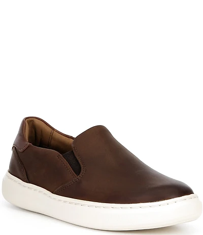 Johnston & Murphy Boy's Anders Leather Slip On Sneakers (Youth)