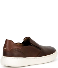 Johnston & Murphy Boy's Anders Leather Slip On Sneakers (Youth)