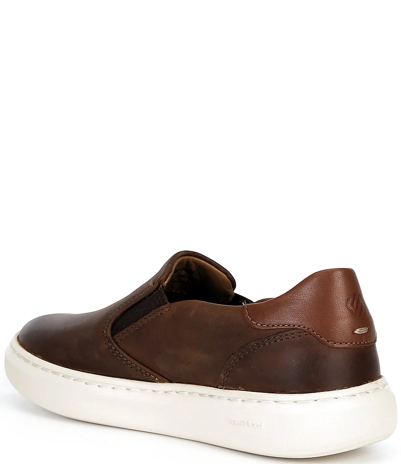 Johnston & Murphy Boy's Anders Leather Slip On Sneakers (Youth)