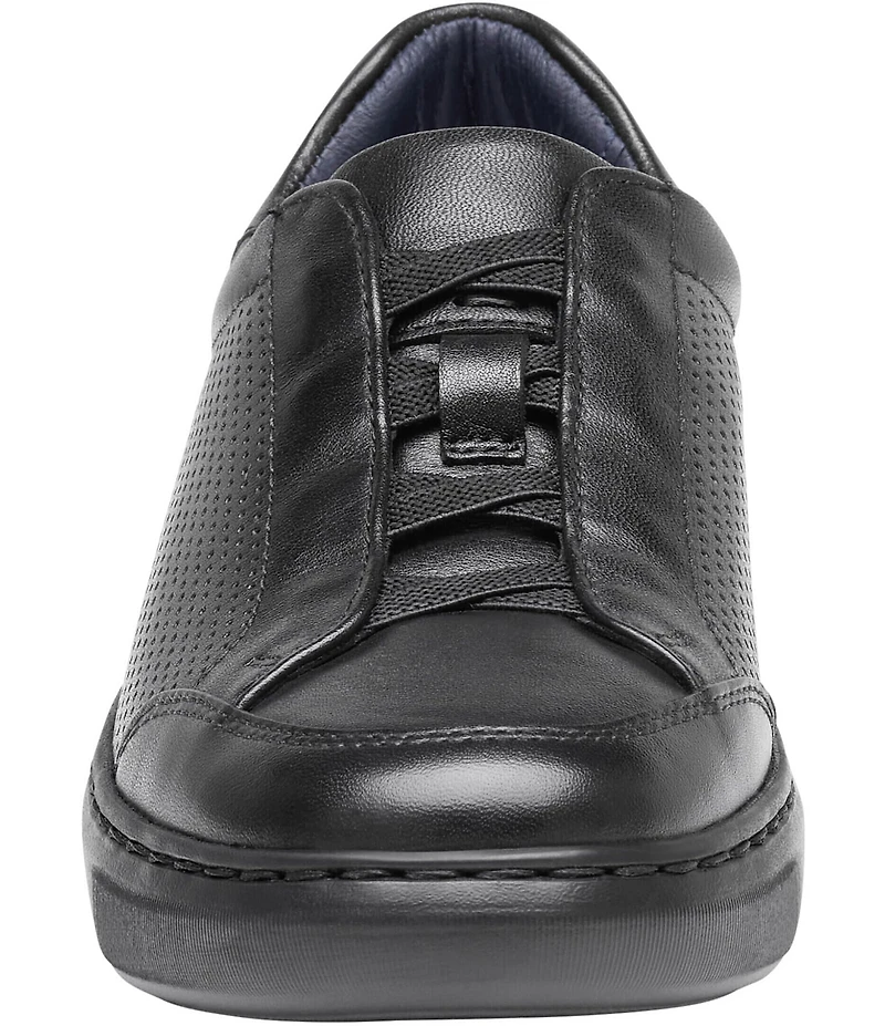 Johnston & Murphy Boys' Anders Leather Stretch Lace Sneakers (Youth)