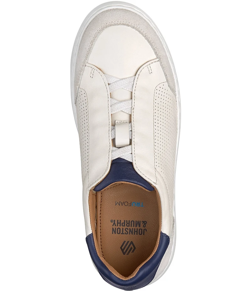 Johnston & Murphy Boys' Anders Leather Suede Stretch Lace Sneakers (Youth)
