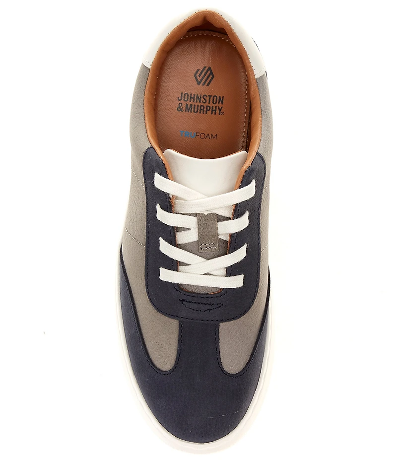 Johnston & Murphy Boys' Anders Leather T-Toe Lace Up Sneakers (Youth)
