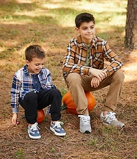 Johnston & Murphy Boys' Anders Leather T-Toe Lace Up Sneakers (Youth)