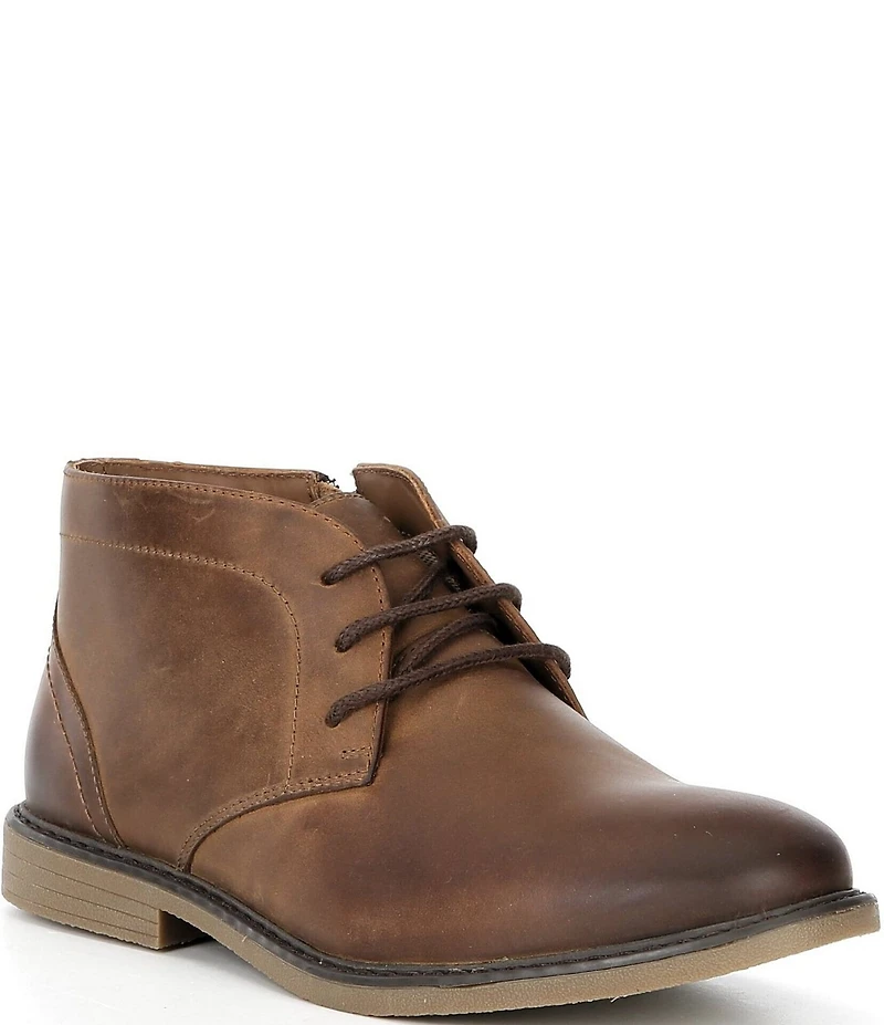 Johnston & Murphy Boys' Calder Leather Lace Up Chukka Boots (Youth)