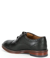 Johnston & Murphy Boys' Conard Leather Cap Toe Brogue Detail Oxfords (Infant)