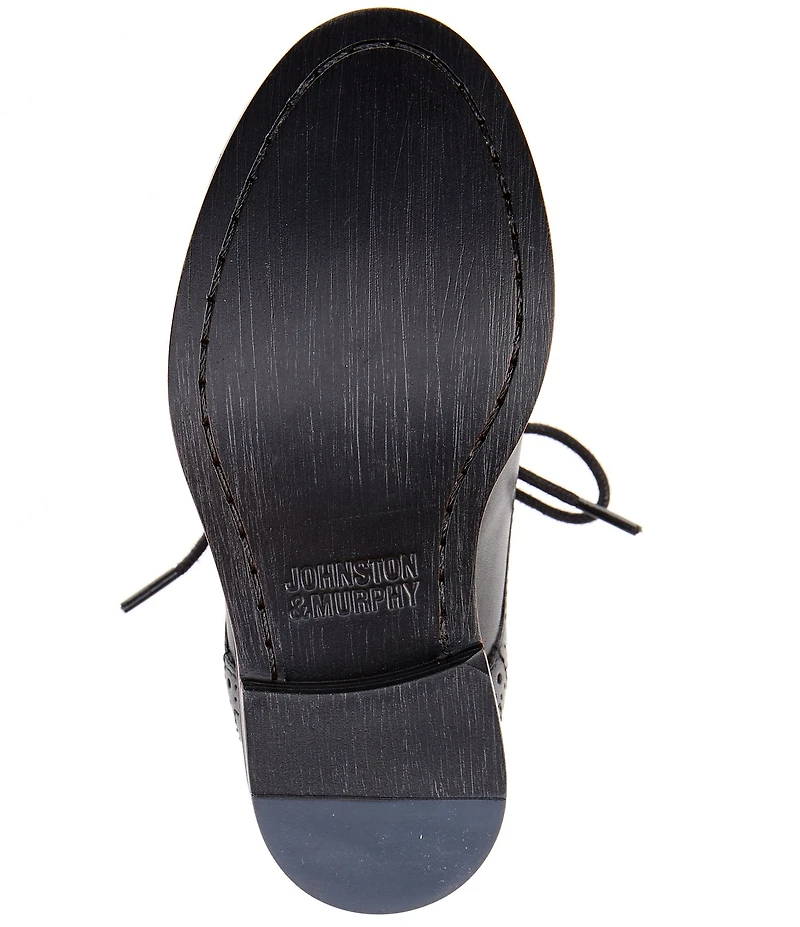 Johnston & Murphy Boys' Conard Leather Cap Toe Brogue Detail Oxfords (Infant)