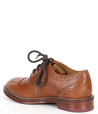 Johnston & Murphy Boys' Conard Leather Cap Toe Brogue Detail Oxfords (Infant)
