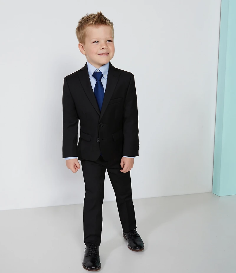 Johnston & Murphy Boys' Conard Leather Cap Toe Brogue Detail Oxfords (Toddler)