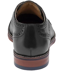 Johnston & Murphy Boys' Conard Leather Cap Toe Brogue Detail Oxfords (Youth)