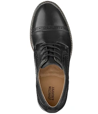 Johnston & Murphy Boys' Conard Leather Cap Toe Brogue Detail Oxfords (Youth)