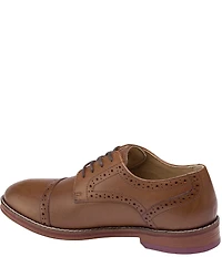Johnston & Murphy Boys' Conard Leather Cap Toe Brogue Detail Oxfords (Youth)
