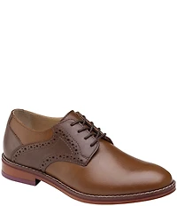 Johnston & Murphy Boys' Conard Leather Saddle Brogue Detail Oxfords (Infant)