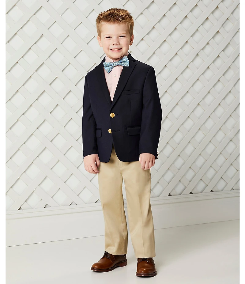 Johnston & Murphy Boys' Conard Leather Saddle Brogue Detail Oxfords (Infant)