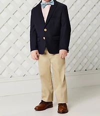 Johnston & Murphy Boys' Conard Leather Saddle Brogue Detail Oxfords (Toddler)