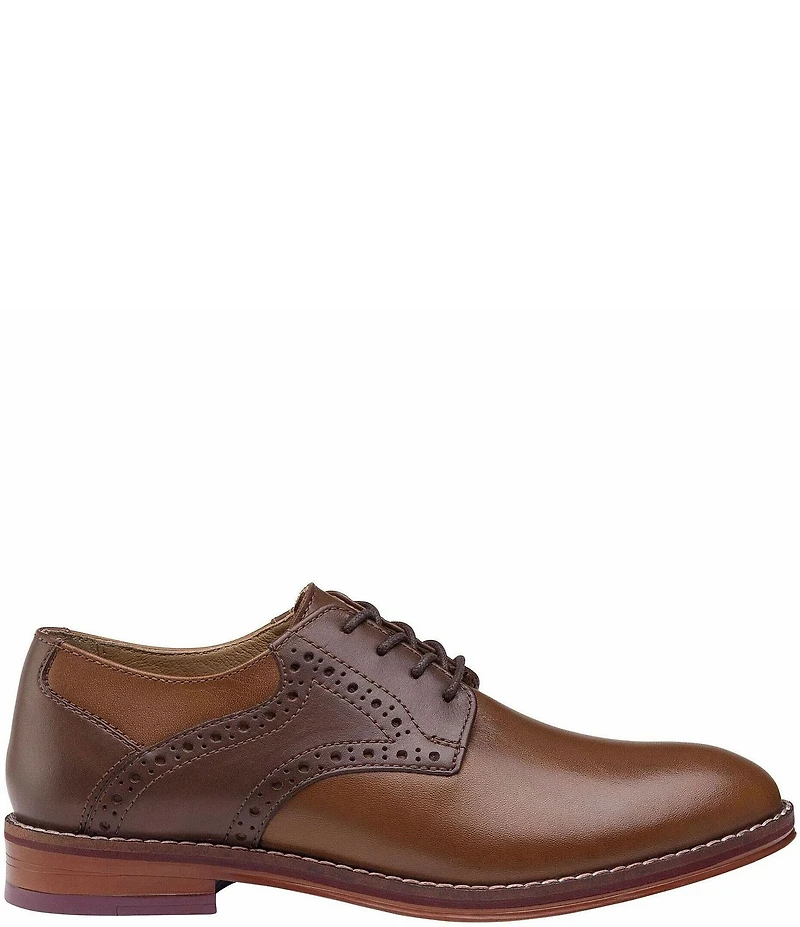 Johnston & Murphy Boys' Conard Leather Saddle Brogue Detail Oxfords (Youth)